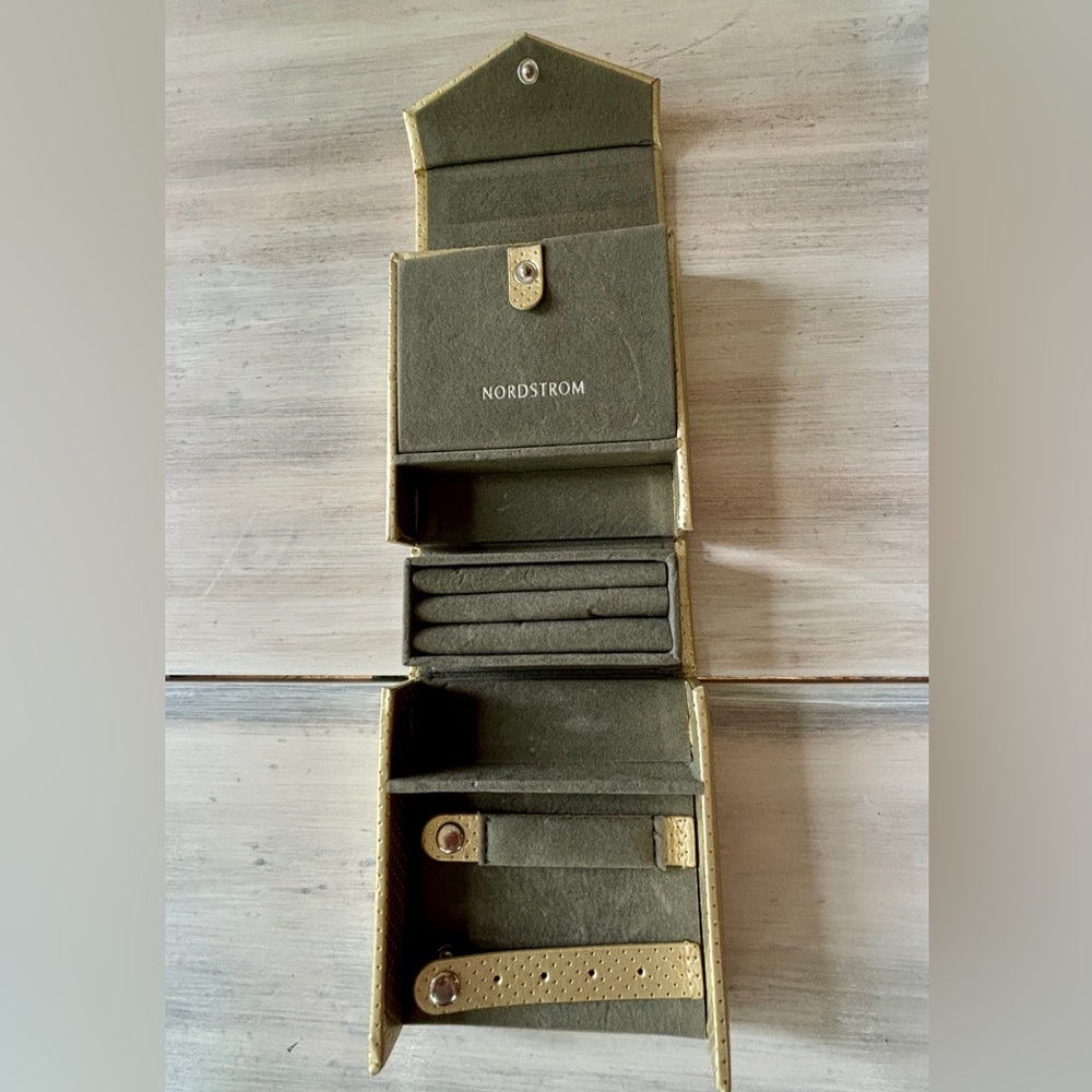 Mini Gold Nordstrom Travel Jewelry Case.